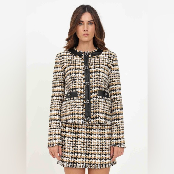LUI JO BNWT Houndstooth Tweet Jacket SMALL - Picture 6 of 7